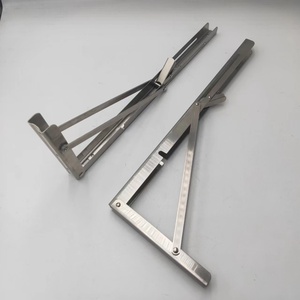 Supports d'étagères pliables Support d'étagère pliable en acier inoxydable robuste Étagère de montage mural à <span class=keywords><strong>angle</strong></span> en L - Product Image 6