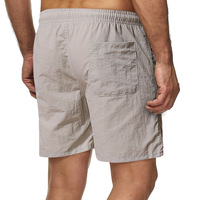 Shorts de sport respirants à séchage rapide pour hommes, personnalisables OEM, couleur unie, grande taille, avec cordon de serrage, pour la gym, la course, l'entraînement et la plage