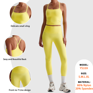 Factory Custom Sportswear Women Sports Gym Wear Tights Crop Top High Waist Shorts <strong>Leggings</strong> <strong>Flared</strong> Ladies Workout Yoga Set - Product Image 2