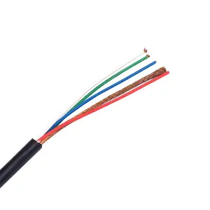 Fournisseur de câble à 4 Conducteurs Câble 28AWG Isolé Par Caoutchouc de Silicone Shieded Écran Câble