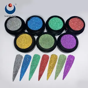 Popular Nail Art Pigment Powder Reflective Disco Glitter Shining Diamond Nail Reflective Powder For Nail Art
