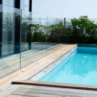 Système de balustrade en verre sans cadre en aluminium en forme de U pour balcon, escalier, terrasse, projets résidentiels et commerciaux