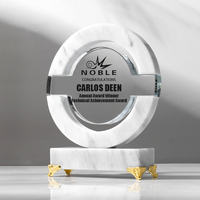 Trophée de Championnat Noble Premium en Cristal et Marbre, Plaque d'Autorisation Exclusive et Récompense Souvenir d'Honneur Haut de Gamme