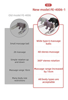 Healthpal OEM Masseur cervical et dorsal 5D Shiatsu à pétrissage avec compresse chaude pour le cou, le dos et les épaules