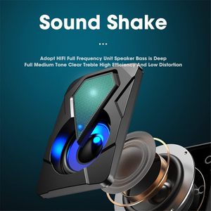 Venta caliente RGB Altavoces de audio portátiles con luces USB 2,0 Sonido estéreo de escritorio que fluye 2,0 Altavoces para juegos de computadora - Product Image 2
