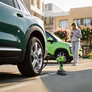 Auto 18V Cordless Portable Portable Air Chuck Tapered Presta Adapters for Tire - Product Image 4