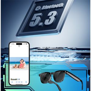 Gafas de sol inteligentes CY01 con cámara-Grabación de fotos/video AI Translator Audio WIFI IPX-6 impermeable 1080P - Product Image 4