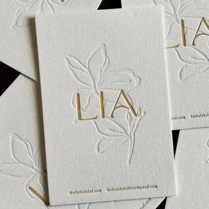 Cartes de visite personnalisables haut de gamme, papier cartonné en coton, gaufrage, impression numérique, échantillonnage rapide pour les marques - Product Image 6