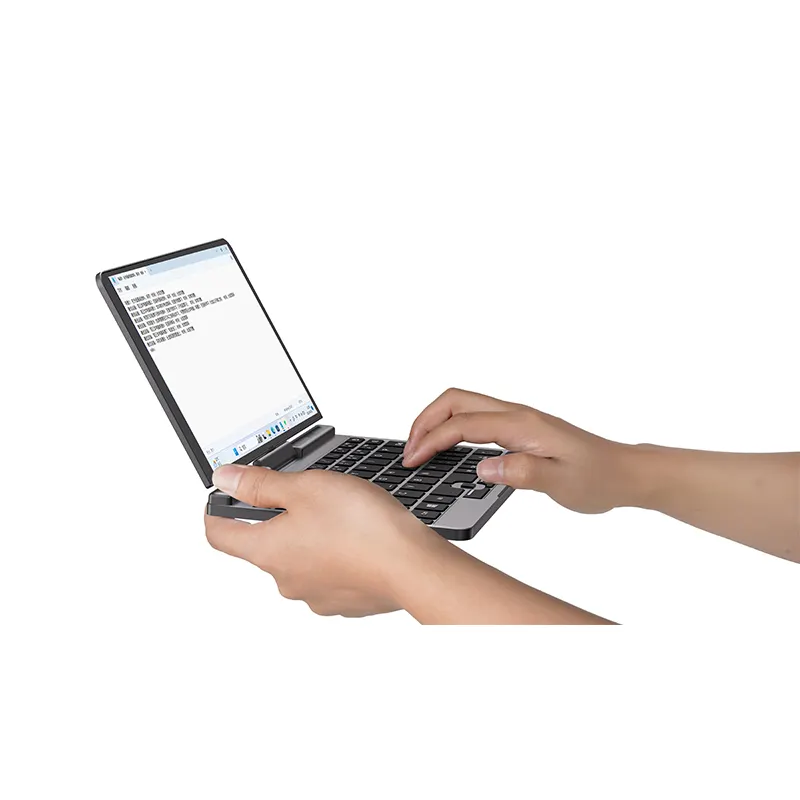 tragbarer 8 zoll mini laptop mit silber farbe und touchscreen tasche notebook laptop computer