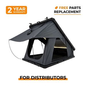 Remaco Overland Aluminum 4 Person Hardtop Roof <b>Tents</b> for Vehicles, <b>Large</b> X-Hinge Wedge Hard Roof Top <b>Tent</b> RTT Supplier - Product Image 1