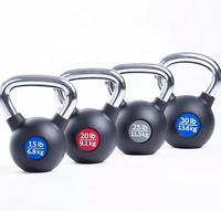 Kettlebells en fonte avec poignée en caoutchouc, revêtement électrolytique – Durables, portables, pour l'entraînement de force, usage commercial et domestique