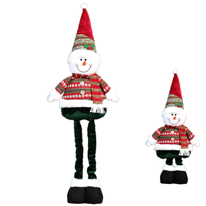 <b>Large</b> Christmas Standing Santa Claus Figurine Extendable Christmas <b>Plush</b> Doll Ornament Decor for Xmas Holiday Party Gift - Product Image 4