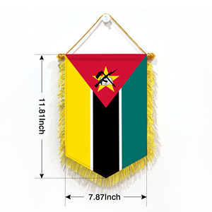 Mini Banderas de Mozambique para Coche de 20x30cm, Decoración de Pared, Accesorios de Exhibición, Pequeños Adornos para Colgar - Product Image 4