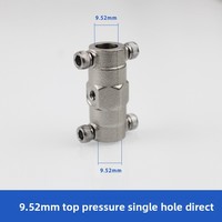 Connecteur de buse de pulvérisation haute pression en laiton de 9,52 mm, raccord à compression profilé pour tuyaux en acier inoxydable