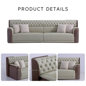 <span class=keywords><strong>Canapé</strong></span>-lit d'angle en <span class=keywords><strong>cuir</strong></span> <span class=keywords><strong>microfibre</strong></span> de style italien moderne, avec cadre en bois et éponge, personnalisable pour appartement, hôtel, bureau, villa - Product Image 6