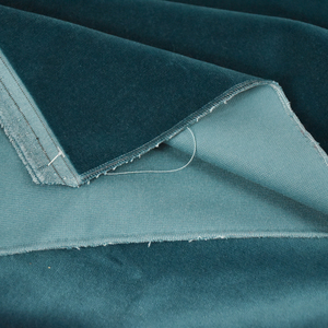 थोक निर्माता सोफे असबाब/पर्दा के लिए कपास मखमल कपड़े 100% कई रंगों की आपूर्ति करता है - Product Image 3