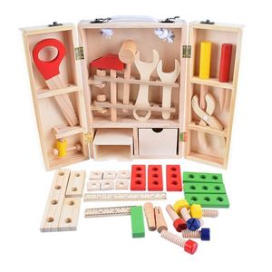 2020 New Wholesale Educational Kids Multi Function Wooden Repair <b>Tools</b> Kit <b>Toy</b> - Product Image 2