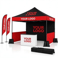 Tente de stand d'exposition pop-up 6x3m personnalisée avec impression pour événements marketing et expositions