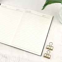 Planificateur noir A4 à couverture rigide personnalisé de haute qualité avec stratification mate douce au toucher Impression de cahier de Journal de réunion d'affaires