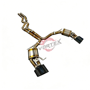 Escape de titanio dorado quemado Vortex Racing para Audi C8 RS6 RS7 4.0T V8, piezas de ajuste de sonido. - Product Image 2