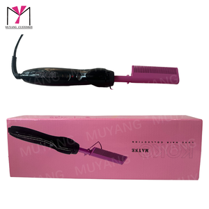 MUYANG Custom Logo Luxury pink velvet bag Gift Hair Bag <b>Sets</b> with Hair Tag Label Hot Comb - Product Image 5
