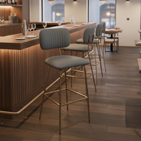 Tabouret de bar en métal moderne et robuste pour café et restaurant