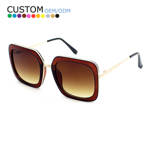 Brand Designer Classic Trendy Multiple Color <b>Square</b> <b>Sunglasses</b> Luxury Thick Full Men Women <b>Sunglasses</b> - Product Image 1