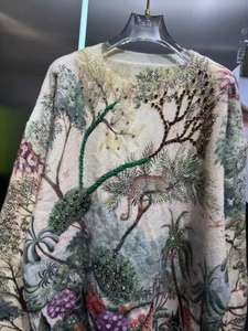 <span class=keywords><strong>Pull</strong></span> en maille de luxe vintage avec pierres de cristal pour femmes, pulls d'automne/hiver, nouveaux vêtements en maille, <span class=keywords><strong>pull</strong></span> femme - Product Image 3