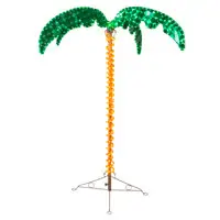 7ft Tall Deluxe LED Lighted Palm Trees Outdoor Garden Party Decoration Holiday Light Camping Tree Light