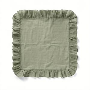 Serviettes en lin carrées personnalisées avec volants Serviettes en lin réutilisables de style moderne faites à la main - Product Image 5