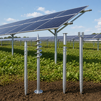 Vis de fondation hélicoïdale galvanisée à chaud pour système de montage solaire et ancrages agrivoltaïques