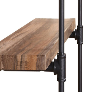 Book Shelf Modern <strong>Industrial</strong> Wall-Mount Iron <strong>Pipe</strong> BookShelf Bracket Vintage Retro Black <strong>Shelving</strong> Bookcase DIY Storage Kitchen - Product Image 2