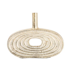 Vaso in Metallo Traforato Stile Tribale, Decorazione Ovale per Soggiorno, Camera da Letto, Sala da Pranzo, Arredamento Scultoreo per la Casa - Product Image 1