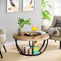 Table basse ronde tendance 2024, petite table basse moderne, table basse en bois, mobilier de salon moderne