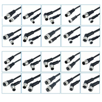 Fil de câble industriel M8 M12 mâle femelle 3 4 5 6 8 connecteur M12 circulaire étanche à 12 broches