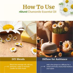 Aceite Esencial de Manzanilla Orgánico Natural de 30 ml, Aceite Aromático <span class=keywords><strong>para</strong></span> Aromaterapia, Difusor, Cuidado de <span class=keywords><strong>la</strong></span> Piel, Cuidado del Cabello, Perfume, Fabricación de Velas - Product Image 6