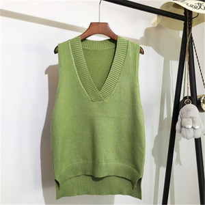 Débardeur tricoté sexy <span class=keywords><strong>pour</strong></span> femmes, <span class=keywords><strong>pull</strong></span> <span class=keywords><strong>col</strong></span> en <span class=keywords><strong>v</strong></span>, ample, sauvage, <span class=keywords><strong>pull</strong></span> <span class=keywords><strong>sans</strong></span> manches, automne et hiver, nouvelle collection coréenne, L0088 - Product Image 4