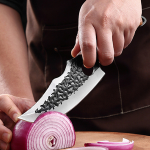 Cuchillo de matanza forjado para cortar carne, cuchillo inteligente de carnicero con bolsa de funda, cuchillo con mango de madera para Cocina - Product Image 3