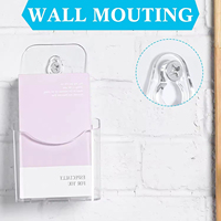 Support mural en acrylique transparent pour brochures, présentoir pour dépliants triplés, pour documentation et table de bureau