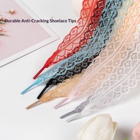 Lacets plats à bordure en dentelle, motif floral, style académie, colorés et mignons, accessoires pour filles, pour chaussures d'entraînement allemandes, en soie, une paire