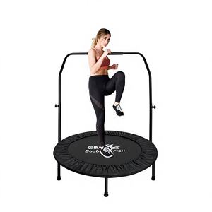 Mini Trampolín de 40 Pulgadas con Marco de Acero, Asas de Espuma EVA, Revestimiento de PU, Soporta 400 Libras, para Niños y Niñas - Product Image 1
