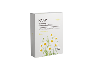 Masque en tissu apaisant à la camomille NAAP pour femmes, origine Corée, soin des peaux irritées et rouges - Product Image 3