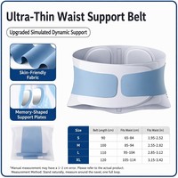 Ceinture de soutien lombaire fine et légère pour le sport, soulagement de la douleur de la hernie discale et fatigue due à une position assise prolongée
