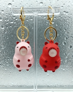 सुंदर बुलबुला विस्तार सुअर pvc कीचेन नरम रबर कार्टून सिलिका जेल बच्चों के लिए सही बैग एक्सेसरी - Product Image 5