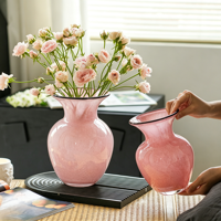 Vase en verre rond jaune minimaliste, récipient à fleurs hydroponique de qualité supérieure, décoration de table pour la maison