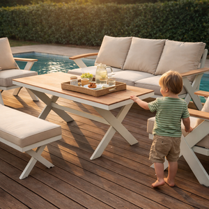 Conjunto de Sofás de Aluminio para Patio, Jardín o Balcón, con Cojines de Secado Rápido, Ideal para Exteriores - Product Image 4