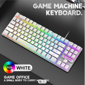 Teclado Mecánico para Juegos <span class=keywords><strong>Free</strong></span> <span class=keywords><strong>Wolf</strong></span> K16, el Más Vendido, con 87 Teclas, Retroiluminación RGB y Anti-Ghosting de 3 Teclas - Product Image 4