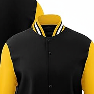 Veste Tom Hardy Venom Varsity pour homme de qualité supérieure | Veste à manches en laine et cuir noir et gris - Product Image 1