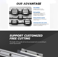 Rieles de Guía Lineal de Acero Inoxidable Marca HIWIN de 1000mm-3000mm, Bloque HGH15 CNC 3D, Longitud Personalizada
