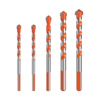 Ensemble de 5 forets multifonctionnels en alliage, 6-12 mm, avec manche triangulaire, pour le perçage du marbre, des carreaux et du verre